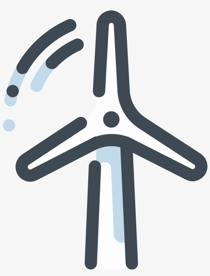 Wind Turbine Icon - Wind Turbine Icon Png, transparent png download