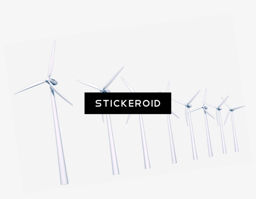 Row Of Wind Turbines - Wind Turbine, transparent png download