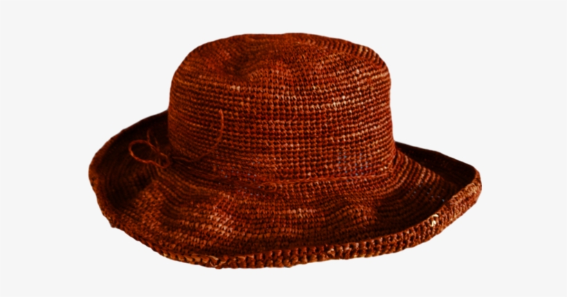 Utan Volomboasary Brown-orange Wide Crocheted Raffia - Cowboy Hat, transparent png download