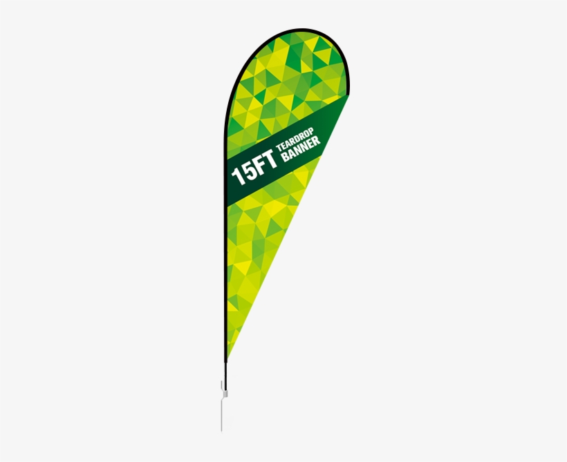 15ft Teardrop Flag With Ground Stake - Flag, transparent png download