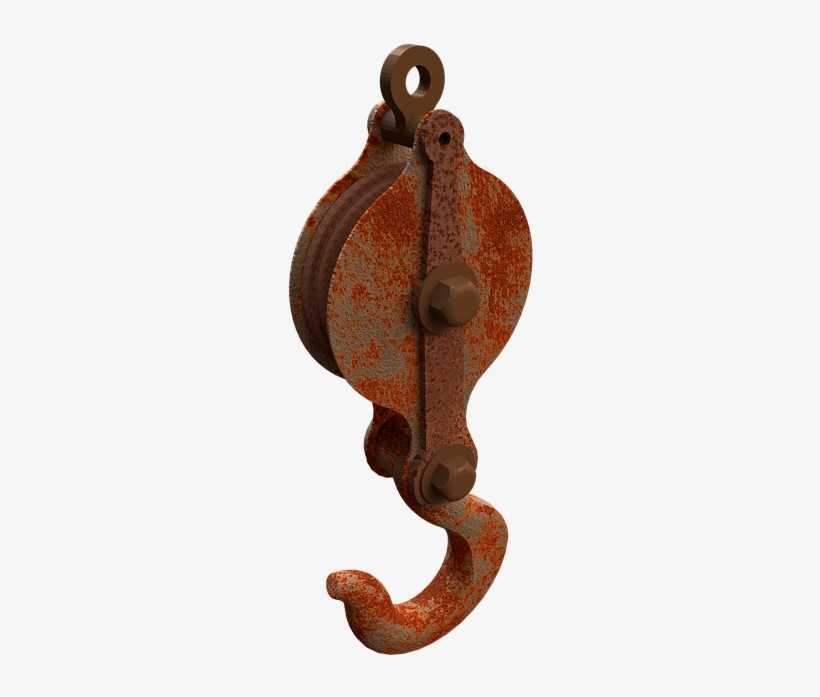 Hook, Crane, Stainless, Last, Load Crane, Rusty, Rusted - Rust, transparent png download