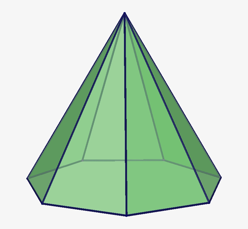 Heptagonal Pyramid - 七 角錐 體, transparent png download