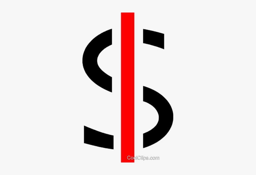 Dollar Sign Royalty Free Vector Clip Art Illustration - United States Dollar, transparent png download