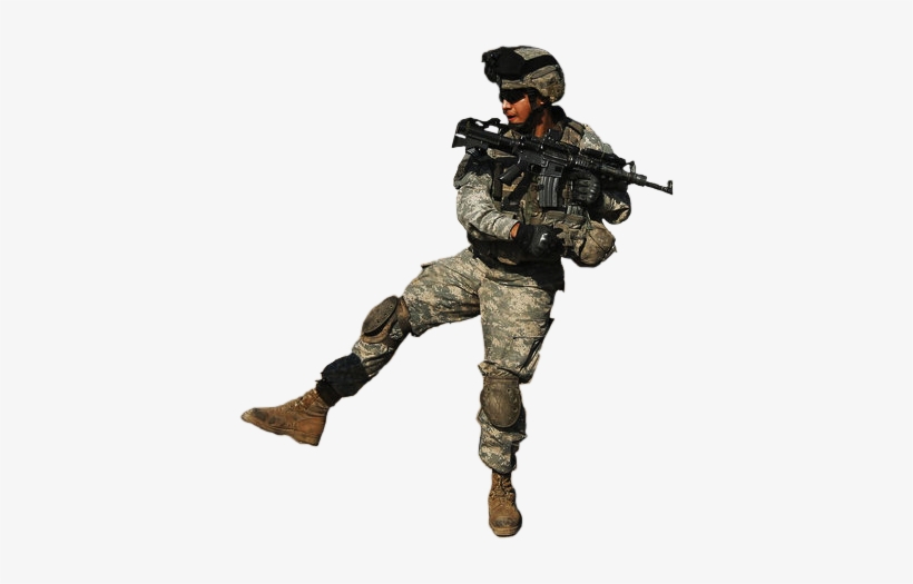 Clipart Freeuse Library Kicking Soldier - Running Soldier Transparent, transparent png download