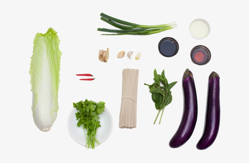 Japanese Eggplant & Soba Noodles With Taiwanese Bok - Taiwanese Bok Choy, transparent png download