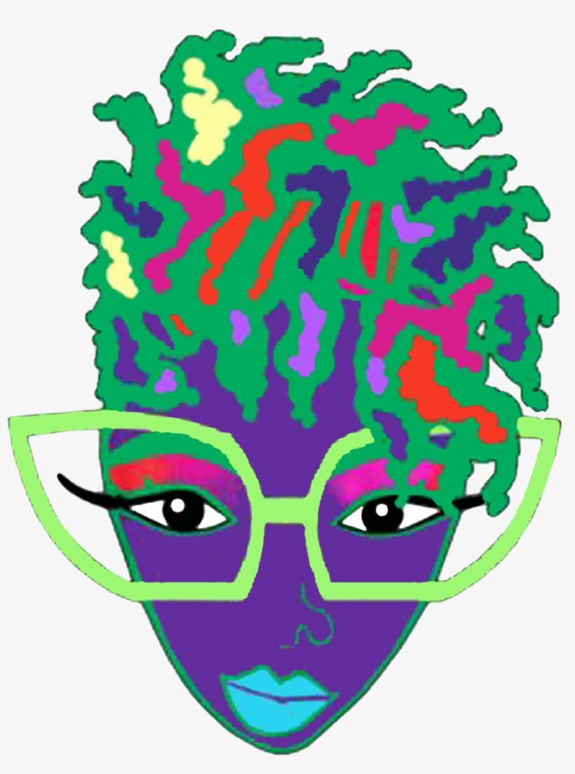 Afro Natural Hair Locs Colorful Tagged "long Sleeve, transparent png download