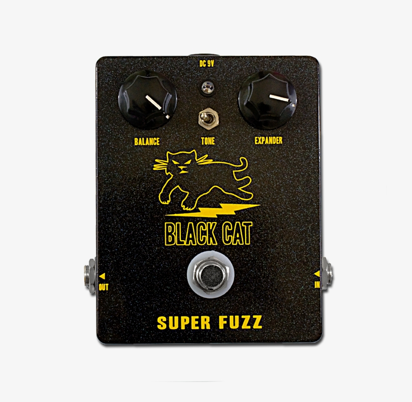 Buy Black Cat Pedals Super Fuzz - Black Cat Bass Octave Fuzz Pedal, transparent png download