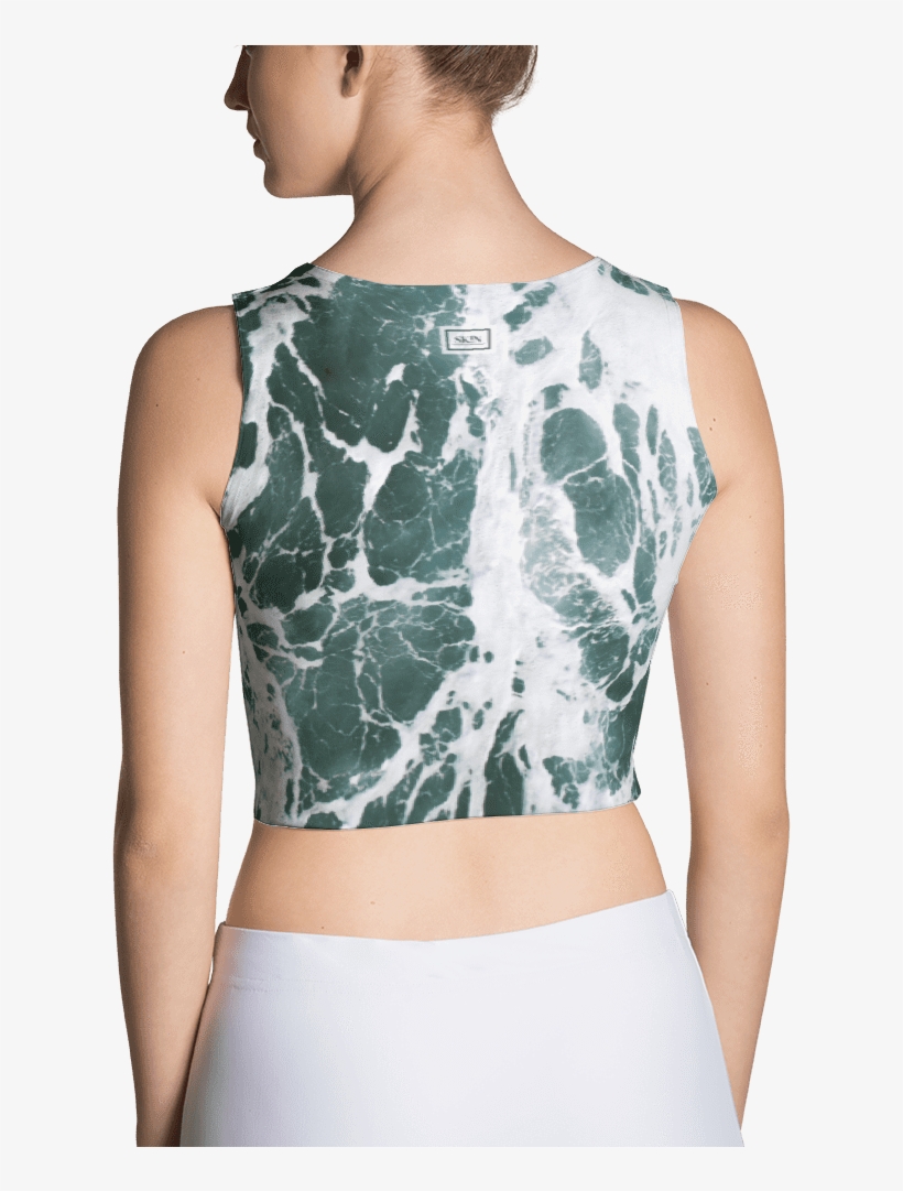 Ocean Waves Crop Top - Retro Paisley Fitted Crop Top: Xs, S, M, L, Xl, transparent png download