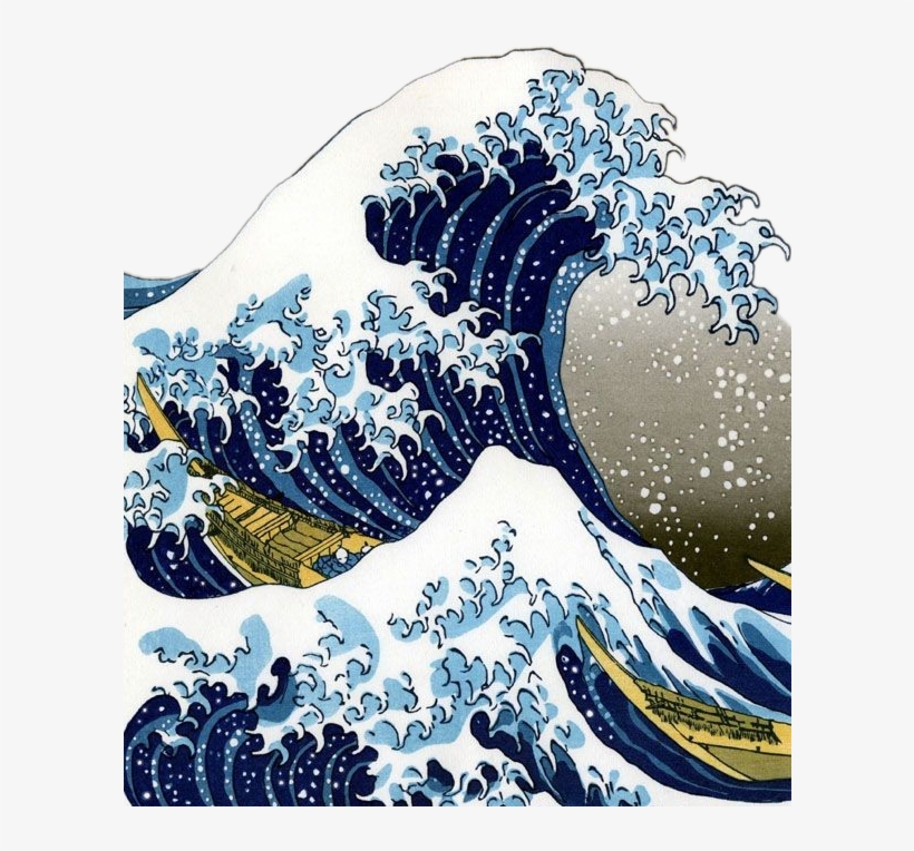 Report Abuse - Blue Japanese Wave, transparent png download