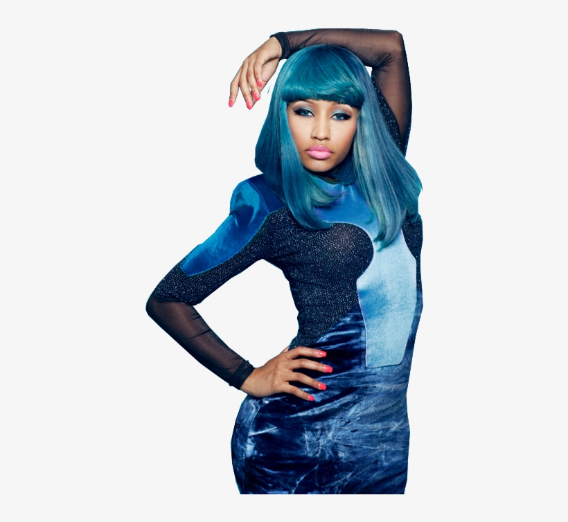 Nicki - Nicki Minaj With Blue Hair, transparent png download