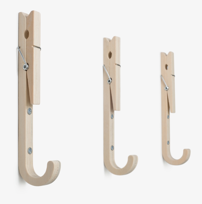 Clothespin Png Free - J-pegs Coat Hooks, transparent png download