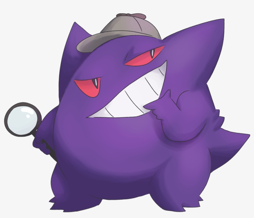 @thekingnappy The Great Detective Gengar Boooiiiii - Twitter, transparent png download
