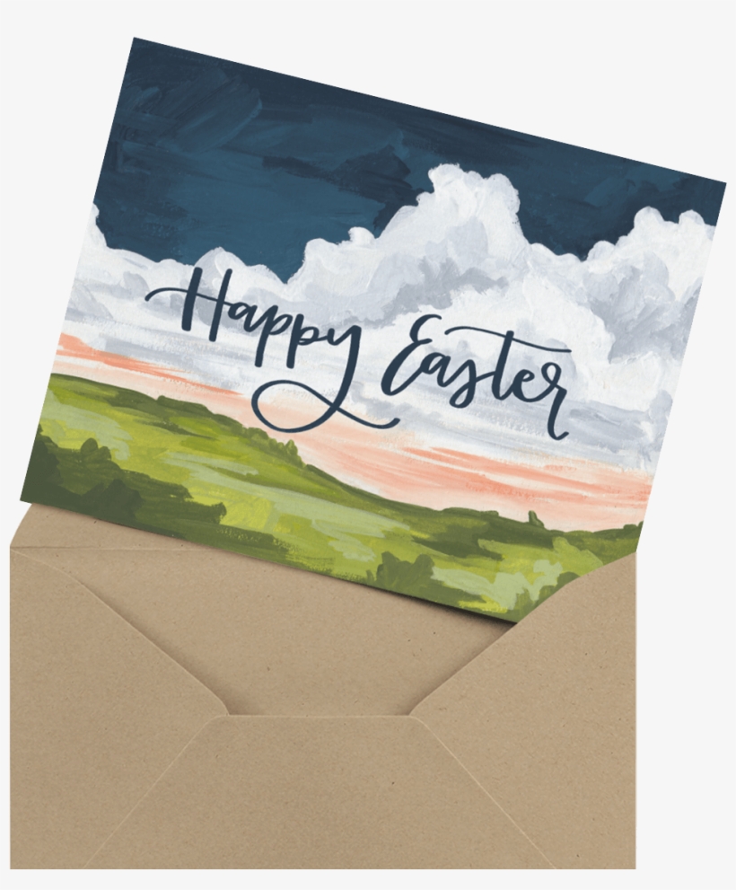 Pastel Floral Happy Easter Card - Happy Easter Card, transparent png download