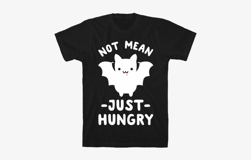 Not Mean Just Hungry Bat Mens T-shirt - Canada Is Magical Shirt, transparent png download