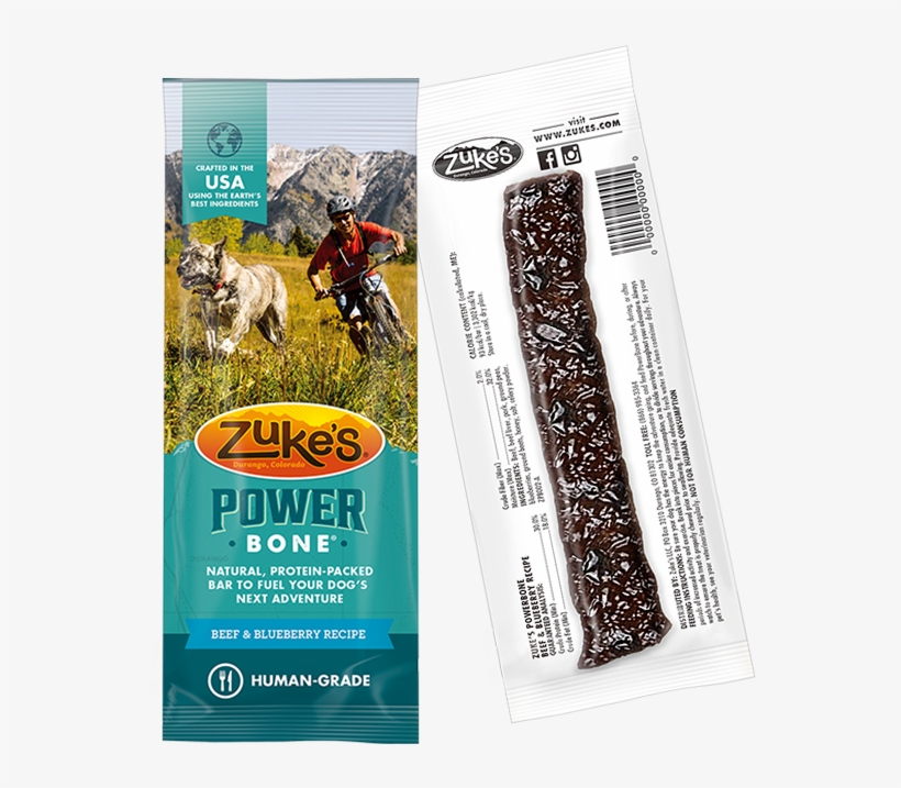 Powerbone Beef & Blueberry Recipe - Zukes Z Bones, transparent png download