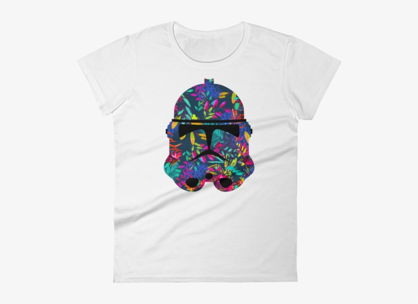 Clone Trooper Floral Women's T-shirt - T-shirt, transparent png download