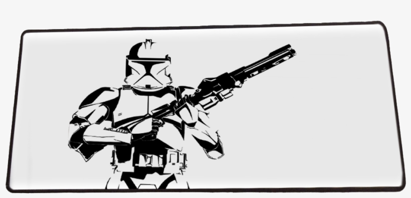 Clone Trooper Extended Gaming Mousemat - Wallpaper, transparent png download