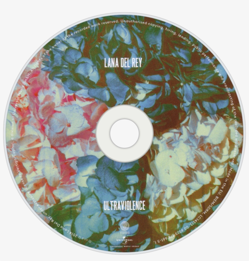 Lana Del Rey Ultraviolence Cd Disc Image - Lana Del Rey Ultraviolence Cd Label, transparent png download