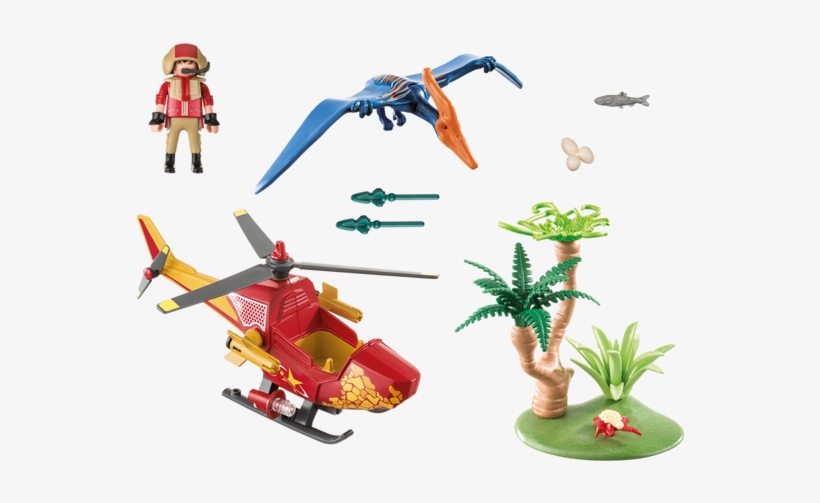 Adventure Copter With Pterodactyl - Playmobil 9430, transparent png download