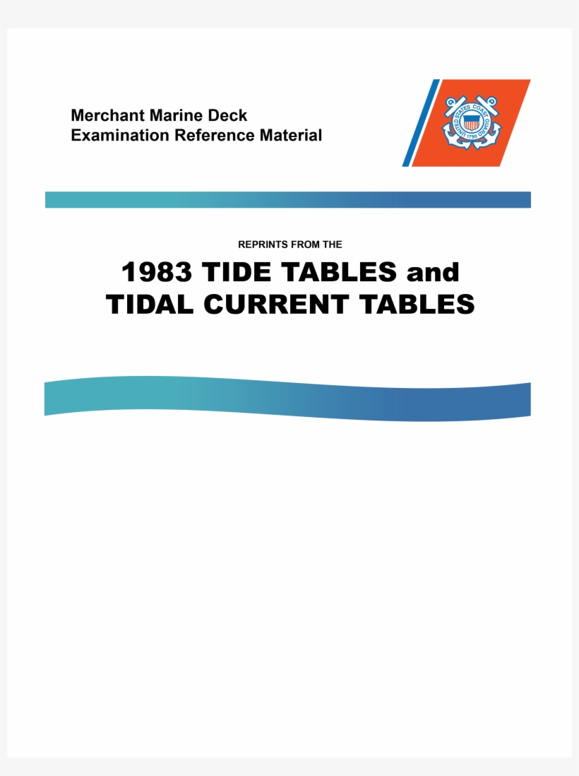 Study Aids, Tide Tables & Tidal Current Tables 1983, Navigation Rules
