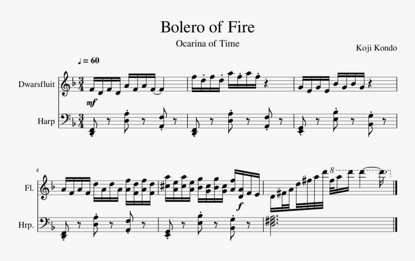 Bolero Of Fire - Sheet Music, transparent png download