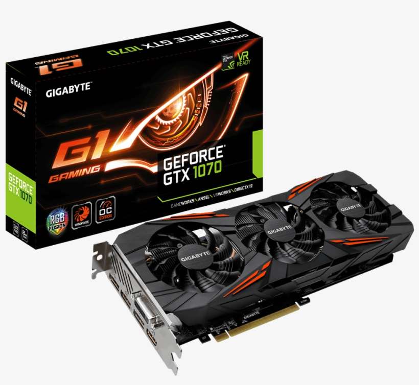 Geforce® Gtx 1070 G1 Gaming 8g - Gigabyte Gtx 1070 G1, transparent png download