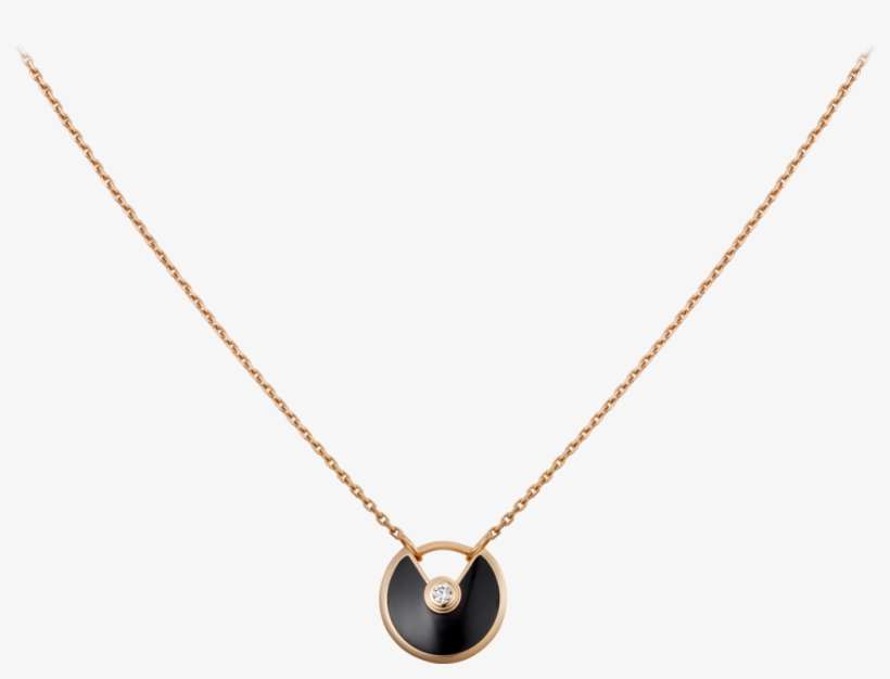 Amulette De Cartier Necklace, Xs Modelpink Gold, Onyx, - L Amulette De Cartier, transparent png download