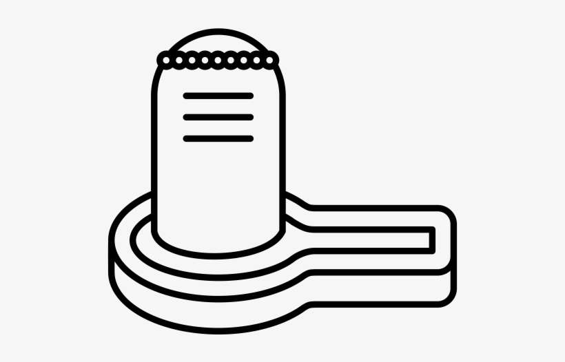 Shivling Rubber Stamp - Shivling Black And White, transparent png download