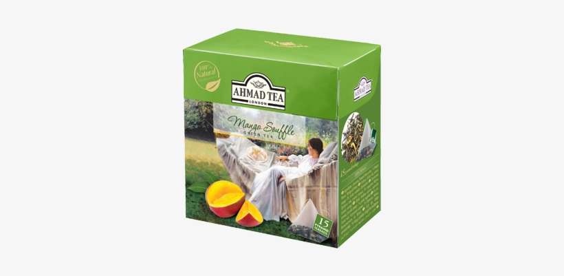 Mango Souffle Tea - Ahmad Green Tea Mango, transparent png download