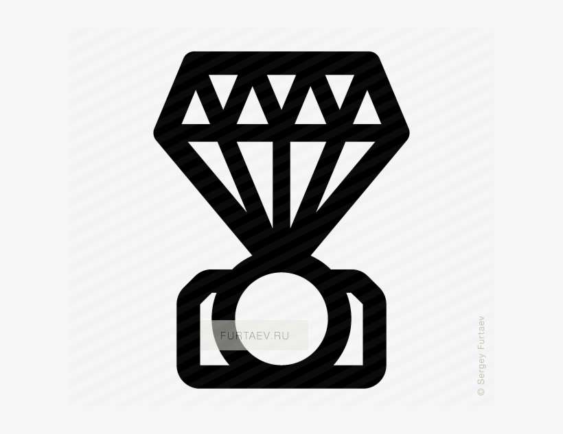 Vector Icon Of Photo Camera And Ring With Diamond - Diamond Icon Gray Png, transparent png download