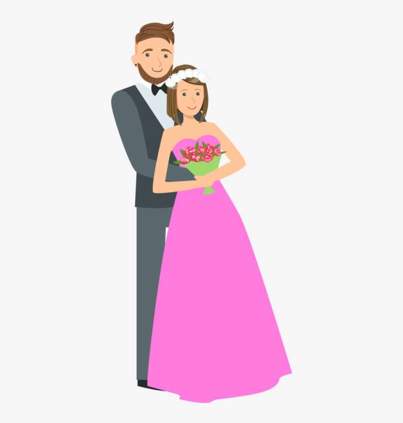 Free Download Wedding Couple Png Vector Clip Art Image - Vector Graphics, transparent png download