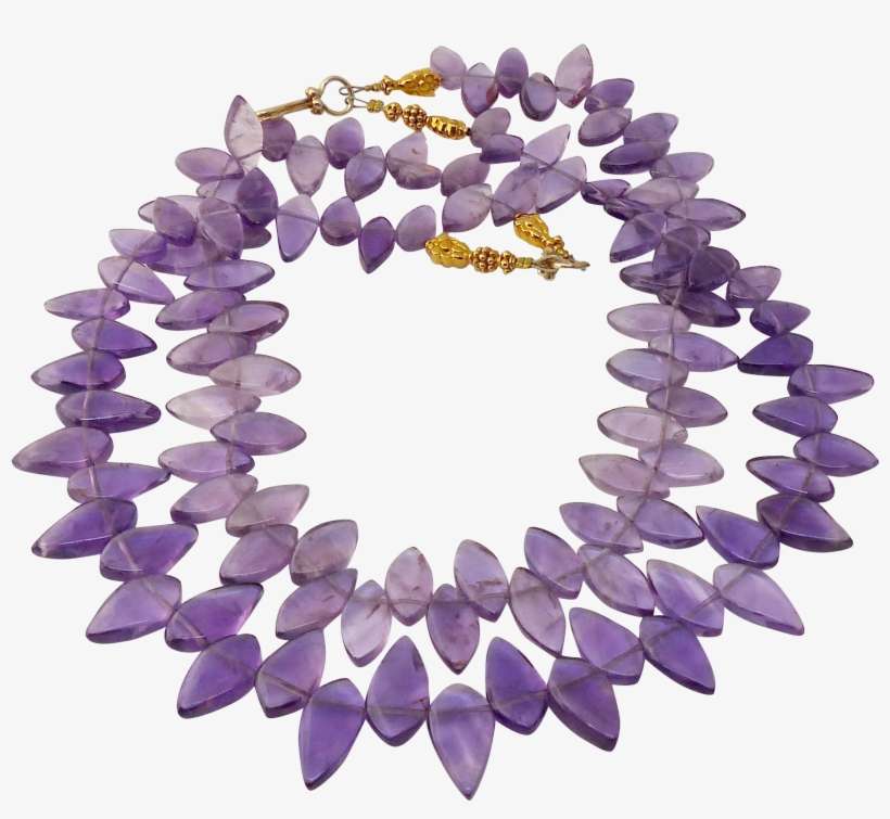 Amethyst Fancy Drop Double Strand Necklace, transparent png download