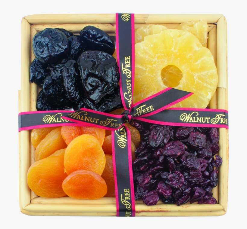 Square Reed Tray Filled With A Selection Of Dried Fruit - Seedless Fruit, transparent png download