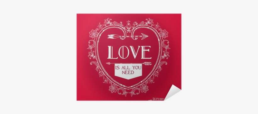 Vintage Valentine's Day Card Design - Art Print: The Heart That Has Truly Loved, 36x28in., transparent png download