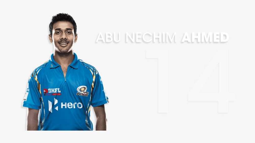 Abu Nechim Ahmed Wallpaper - Mumbai Indians, transparent png download