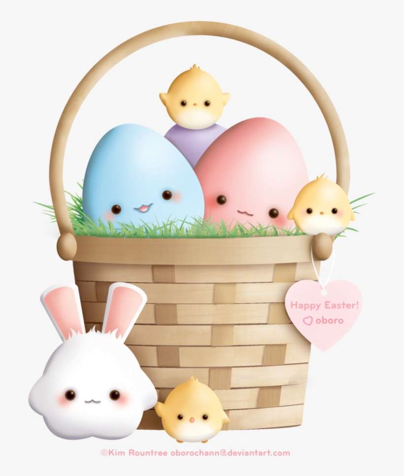 Easter Eggs Clipart Kawaii - Ovo De Páscoa Kawaii, transparent png download