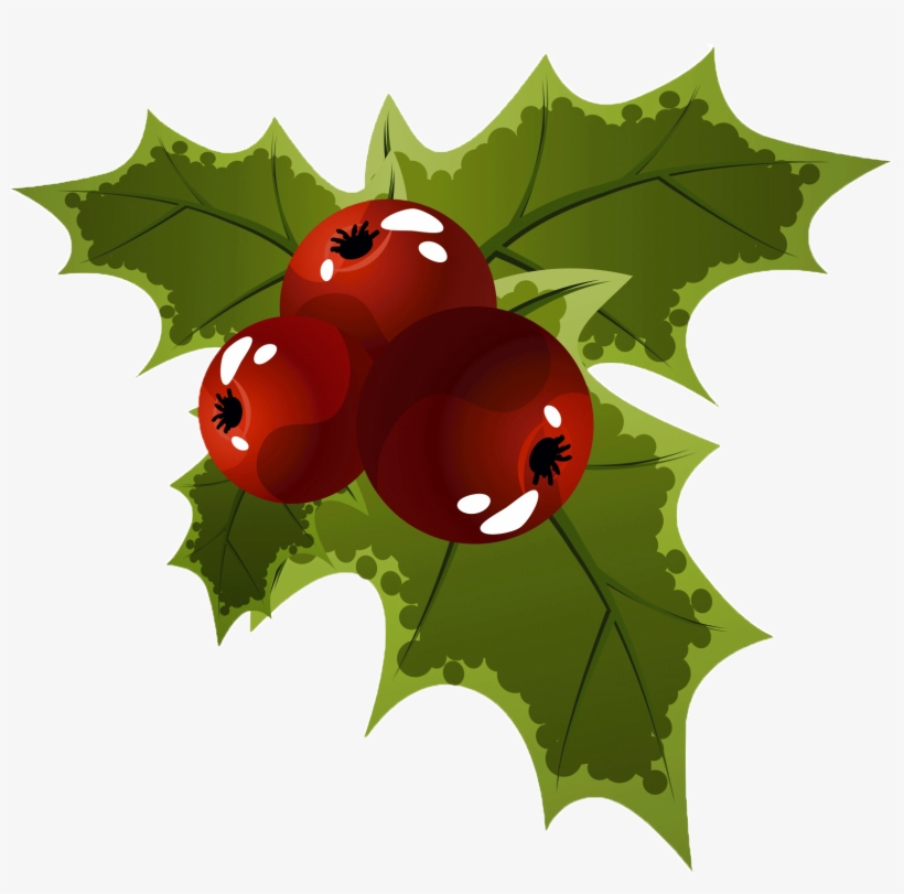 Mistletoe - Holly Christmas Design Element Mug, transparent png download