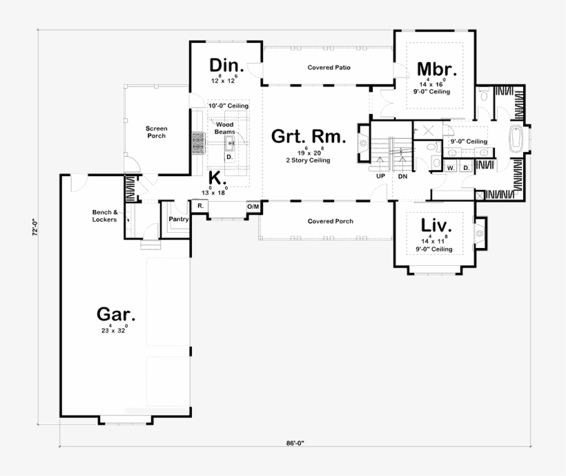Main Floor Plan - Floor Plan, transparent png download