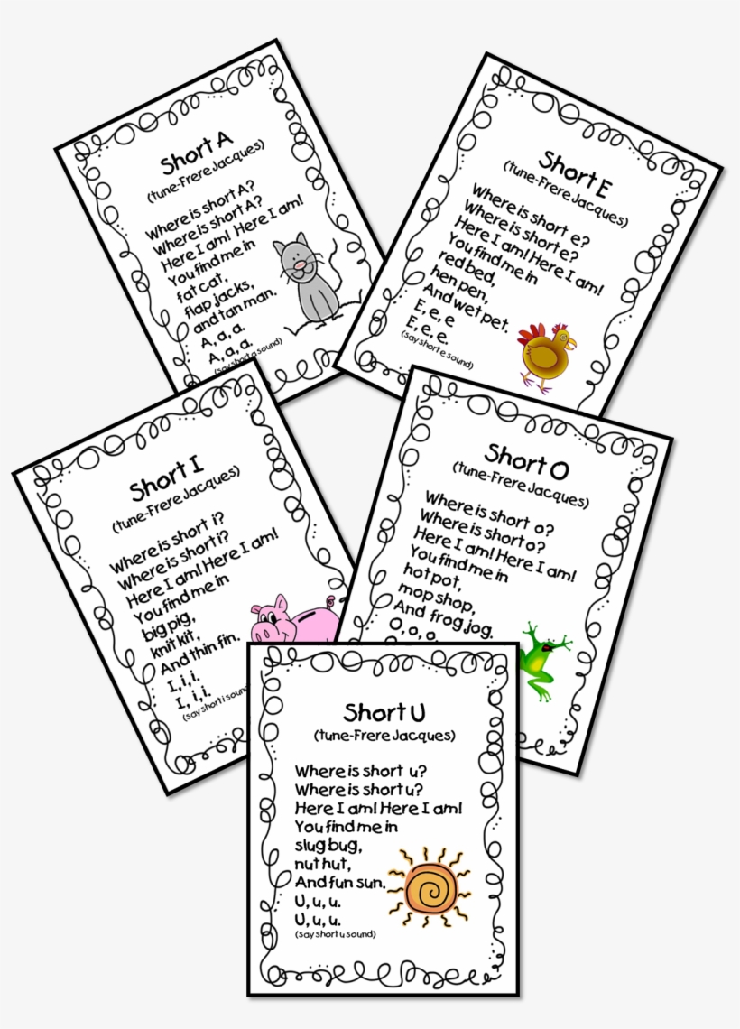 Vowel Song Mini Poster Pack 1,162×1,556 Pixels - First Grade Short O Poem, transparent png download