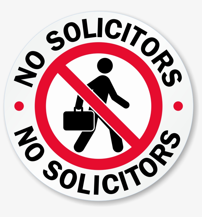 Zoom, Price, Buy - Signsusa.com No Soliciting Plastic Sign For Business