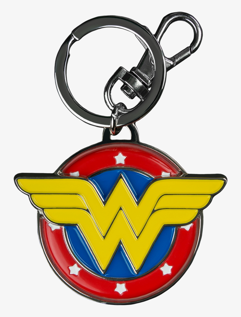 Wonder Woman Logo Enamel Keychain - Wonder Woman Logo Keyring, transparent png download