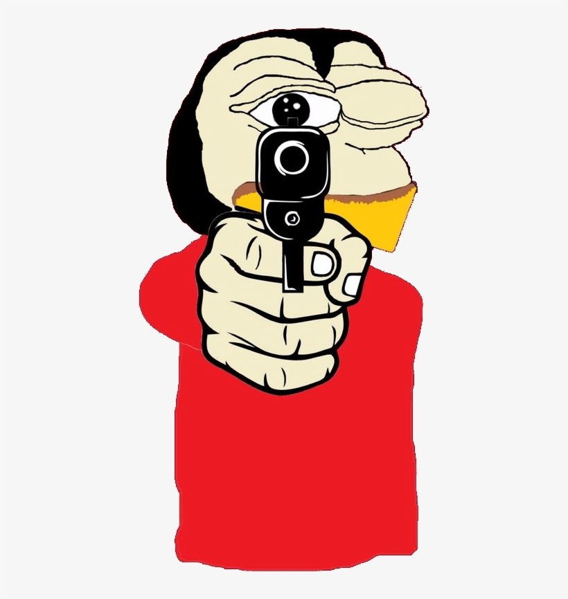 Triggered - Wall Sticker Pistol Gun, transparent png download