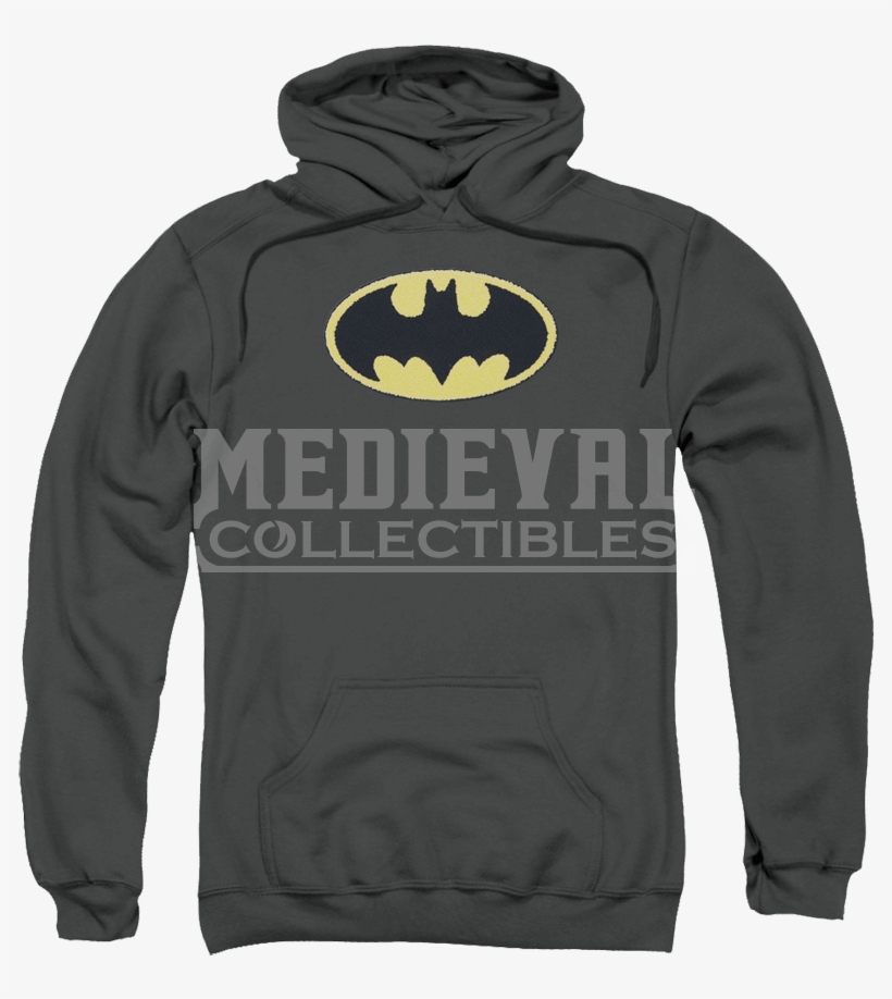 Gray Batman Logo Hoodie - Dc Batman Duct Tape Logo Pull Over Hoodie 2xl, transparent png download