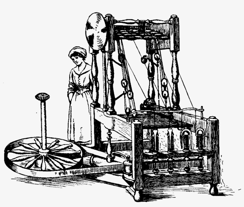 Revolution Drawing Png Royalty Free - Arkwright's First Spinning Frame, transparent png download