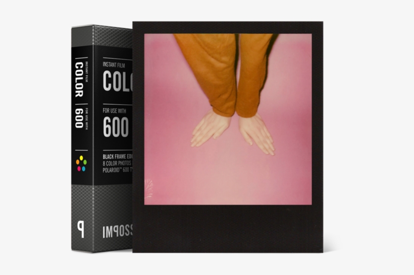 Color Film For 600 Black Frame - Polaroid 600 Pink Film, transparent png download