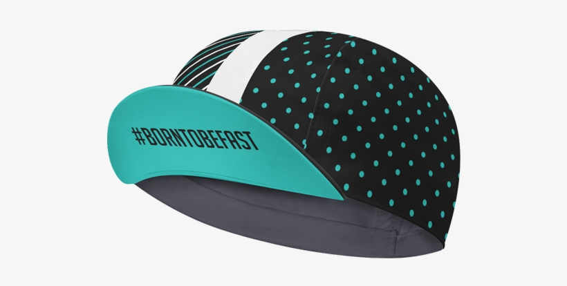 Cycling Caps - Teal - Polka Dot, transparent png download