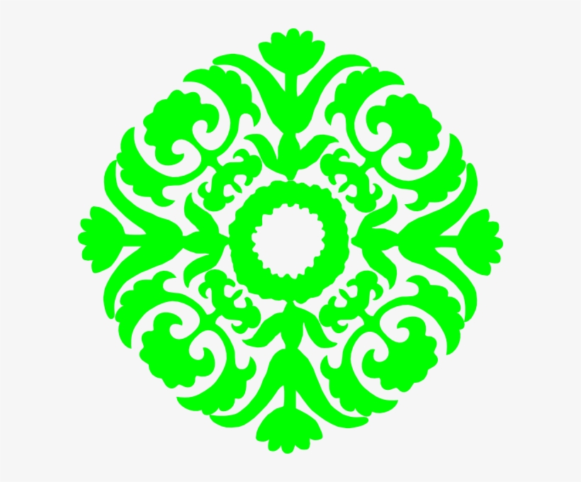 Green Flourish Cliparts - Desain Floral Islam Png, transparent png download