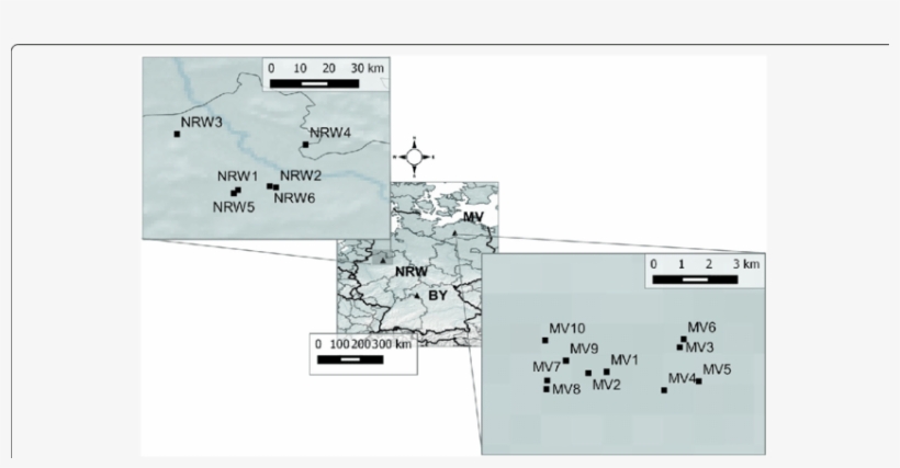 Outline Of The Study Area And Sampling Localities Of - Germany, transparent png download