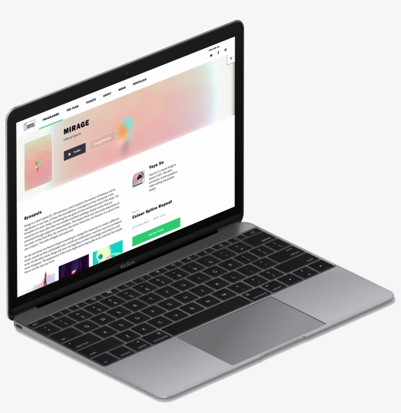 Mockup Of Inhouse Festival Website Design - Netbook, transparent png download