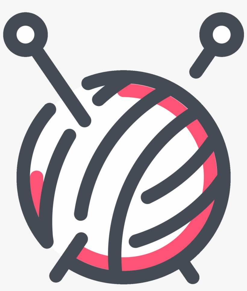 The Logo Is A Circular Ball Of Yarn, Where The Sections - Yarn, transparent png download